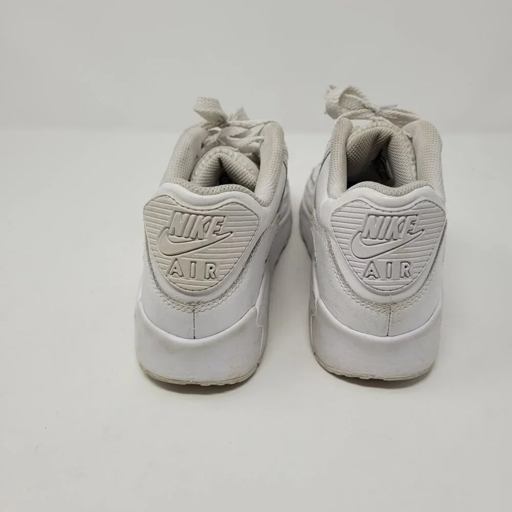 Nike air max 90 white leather 4.5 youth or 6 womens 833412-100